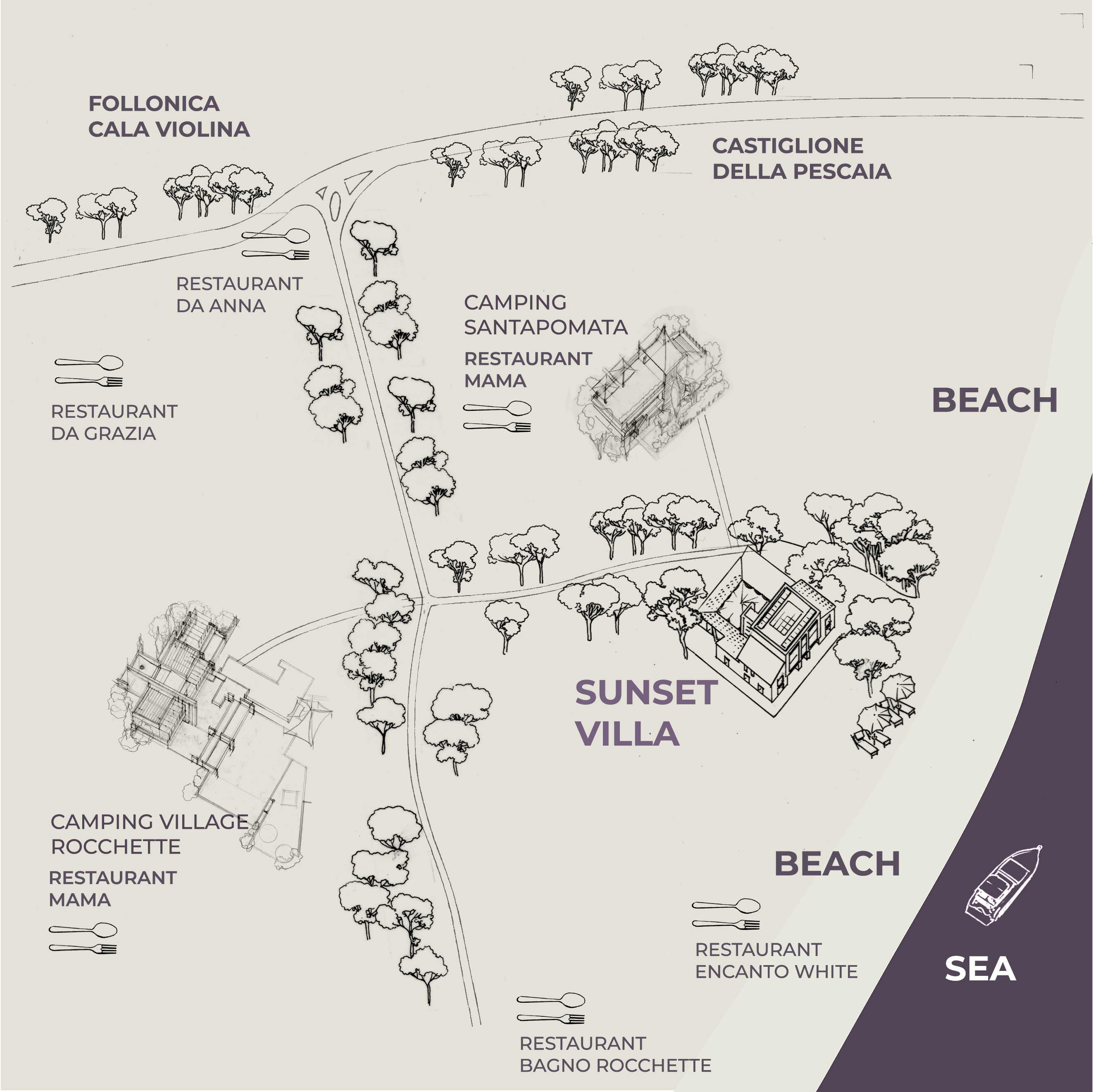 Mappa Sunset Villa