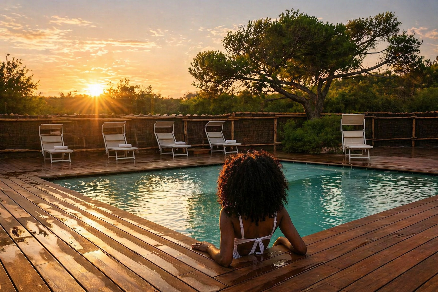 Piscina e area relax - Sunset Villa